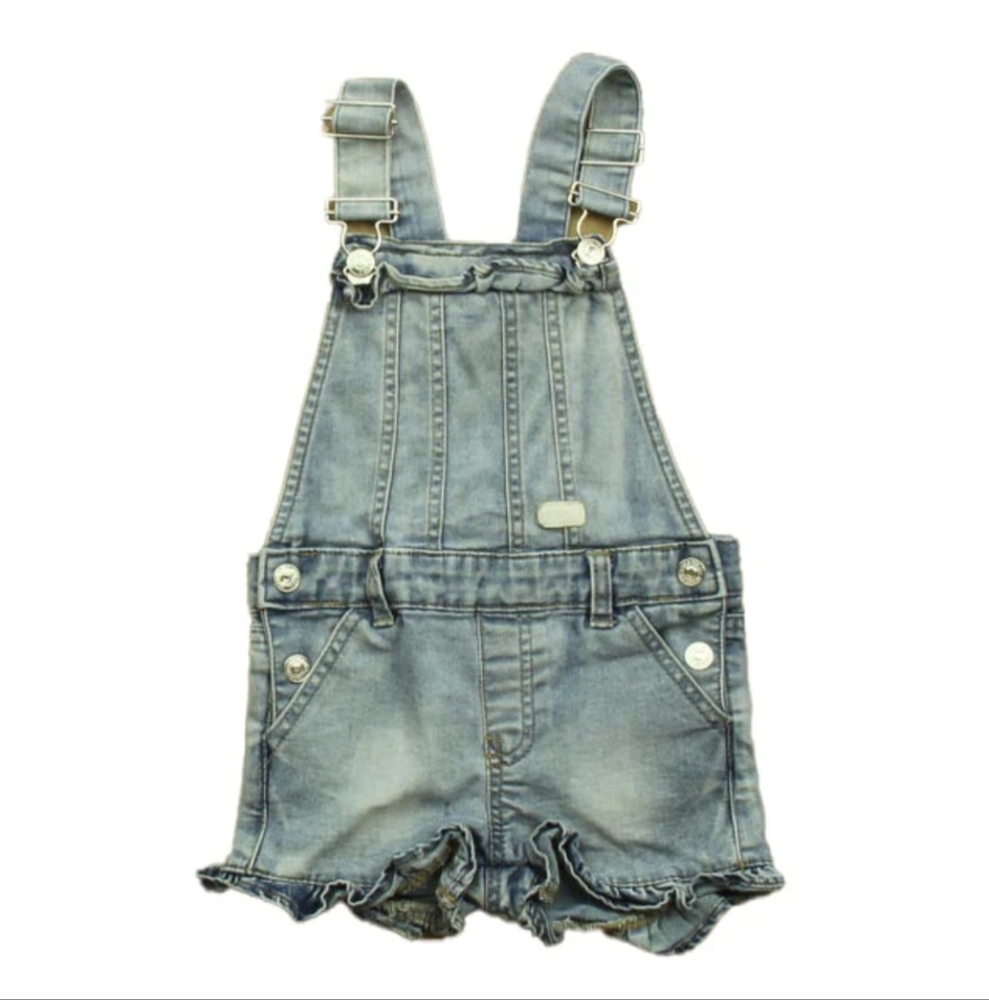 5 For 25$  7 For All Mankind Girls Blue Overall Shorts